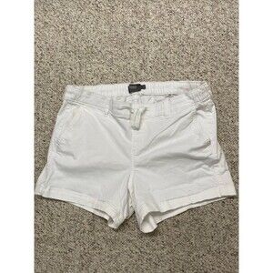1X Torrid High-Rise Jogger Elastic Band With Tie  Shorts White